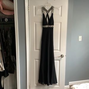 Black and silver Formal evening gown